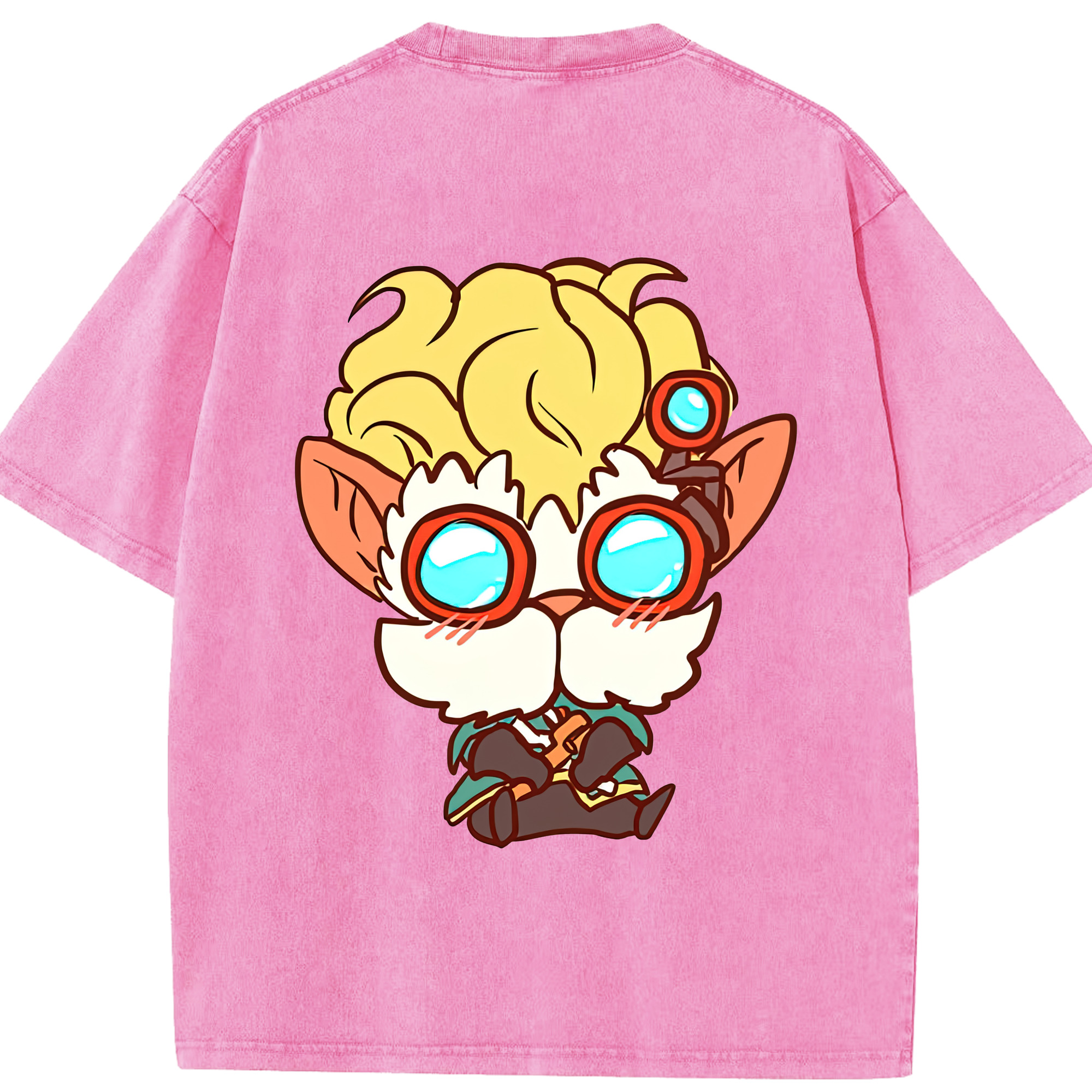 リーグ・オブ・レジェンド League of Legends LOL 綿100% ヴィンテージ風 半袖Tシャツ（背面プリント）